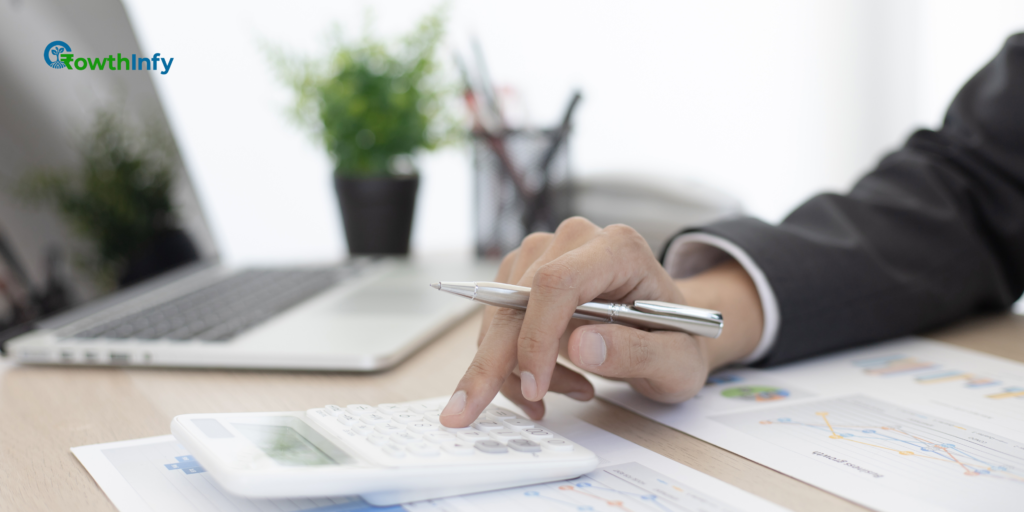 Business professional calculating GST input tax credit