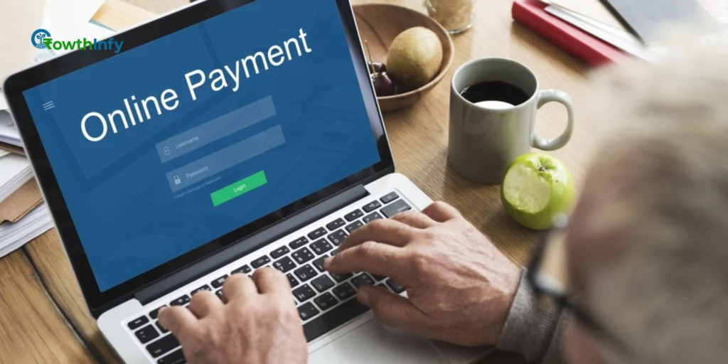 A laptop displaying an online tax payment portal, symbolising advance tax online payment.