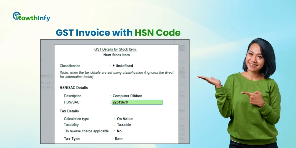 GST invoice showing HSN code for tax compliance in India
