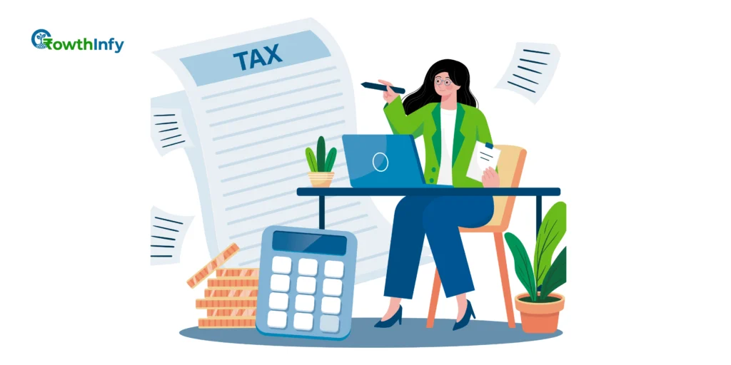 Tax professional reviewing financial documents for compliance with Section 44AB of the Income Tax Act.