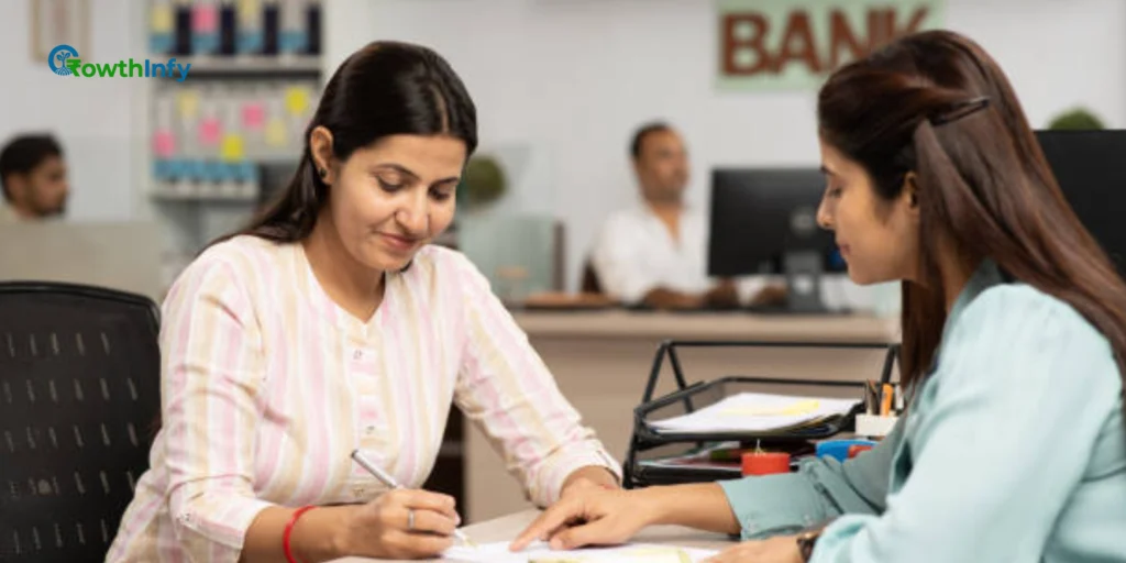 Indian woman signing a debt consolidation loan agreement